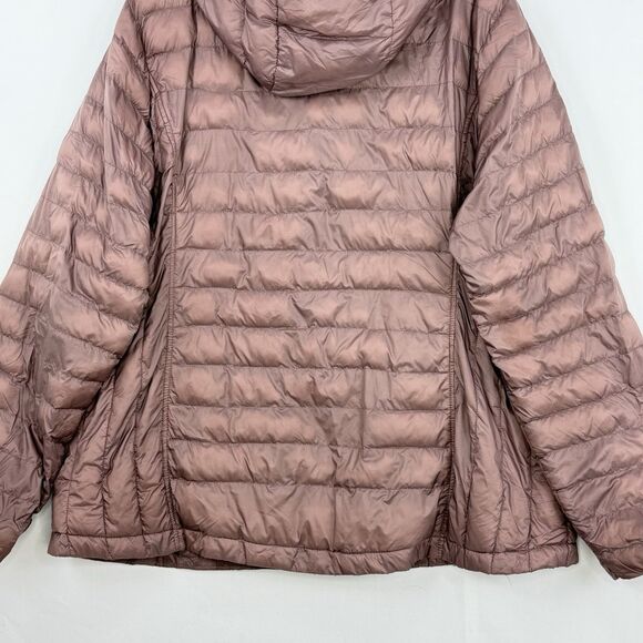 32 Degrees Heat Womens Hooded Down Puffer Packable Taupe Jacket Size 2X - Picture 6 of 16